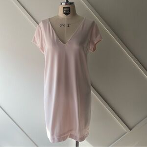Aritzia Babaton Jameson Shift Mini Dress in Light Pink. - 2